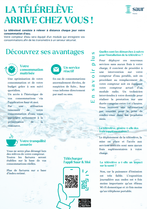 Remplacement du compteur d'eau par la SAUR sur la commune de Hautefond